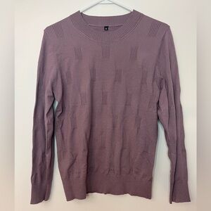 Arach & Cloz Mauve Textured Knit Sweater Size M Minimal Lightweight Soft
